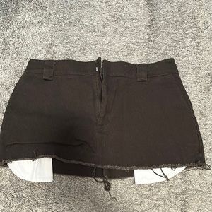 Dark brown mini skirt